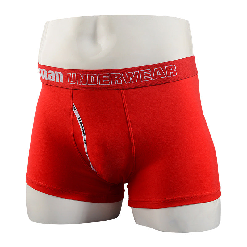 Men's Cotton Boxer Briefs – Cartoon Cat & Solid Colour Prints 17 Styles