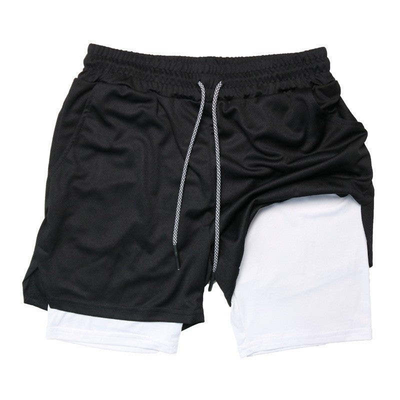 Men's Double-Layer Quick-Dry Sports Shorts | Pockets M-3XL