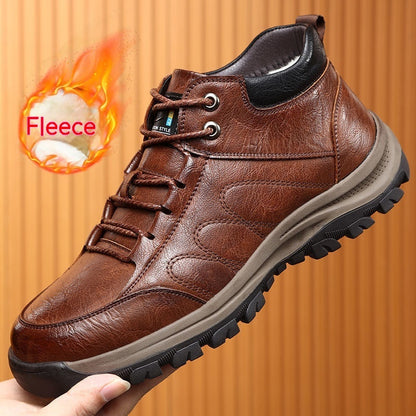 Men's PU Leather Casual Lace-Up Shoes - Business Leisure Travel Outdoor