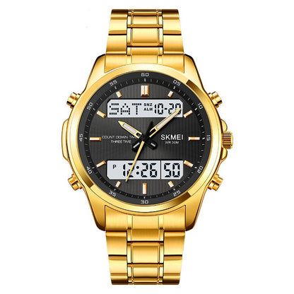 Men’s Dual Display Sport Watch – 53mm, Japanese Movement, Stopwatch & Alarm