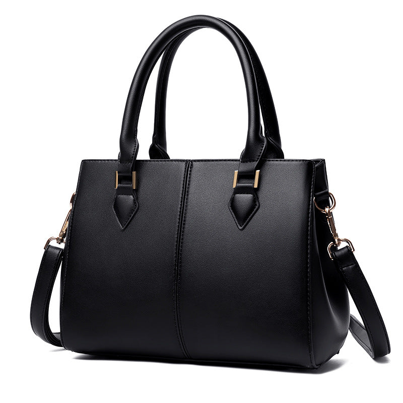 Women's Large-Capacity PU Crossbody Bag | Multi-Pocket | Black & Khaki