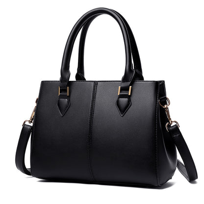 Women's Large-Capacity PU Crossbody Bag | Multi-Pocket | Black & Khaki
