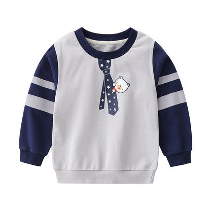 Children's Cotton Cartoon Sweatshirt | Long Sleeve Kids Top