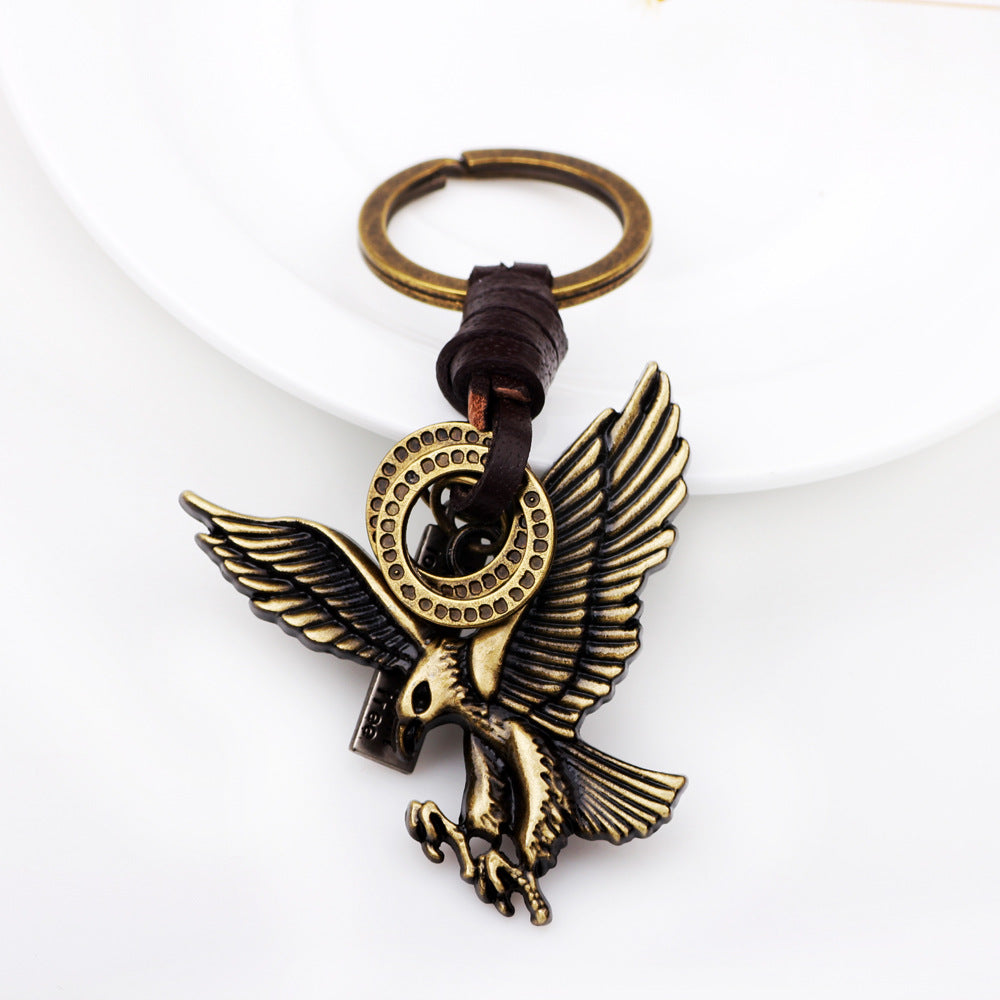 Gold Eagle Wings Metal Keychain | Statement Accessory