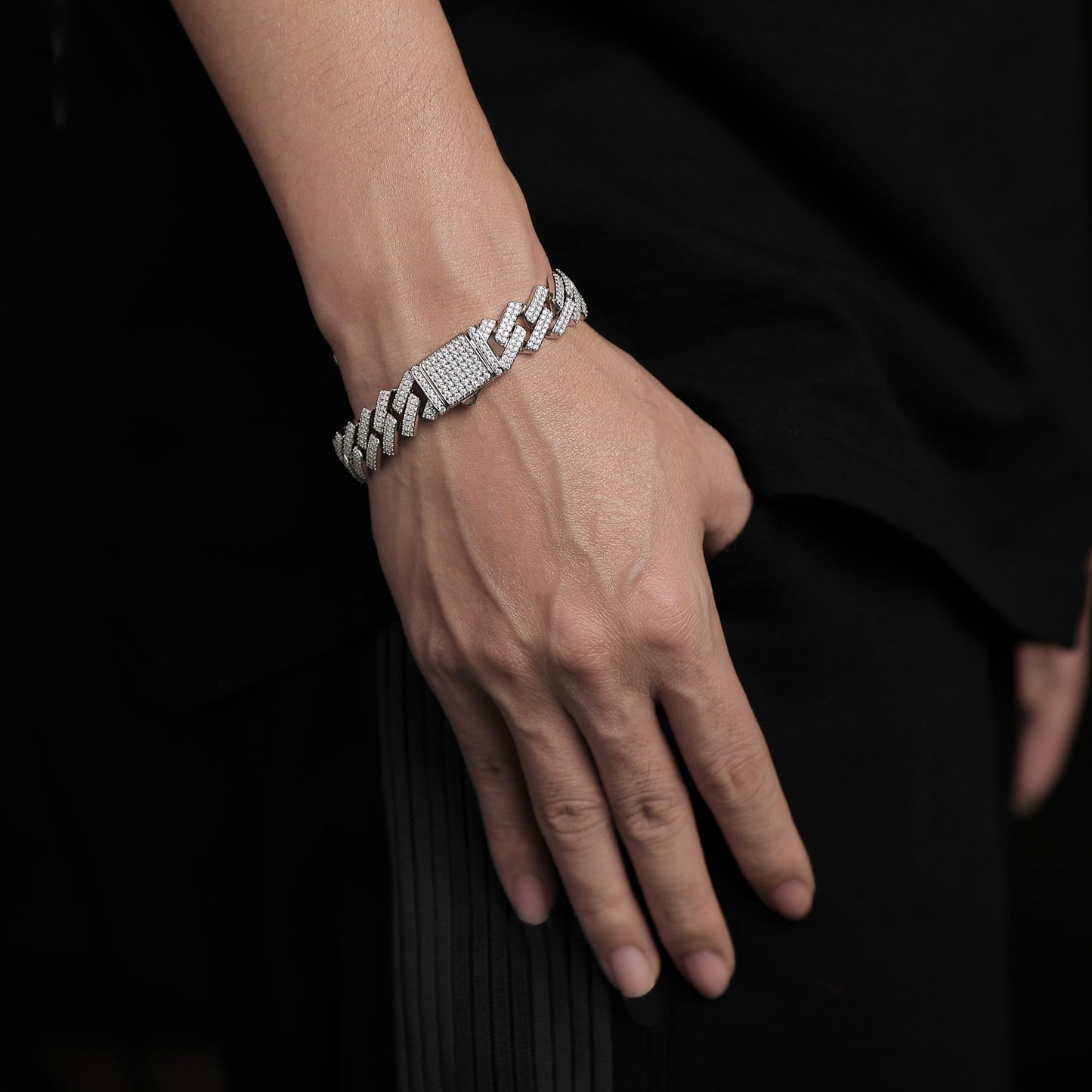 Moissanite 925 Sterling Silver Platinum-Plated Tennis Bracelet | 10mm & 14mm | GRA Certified