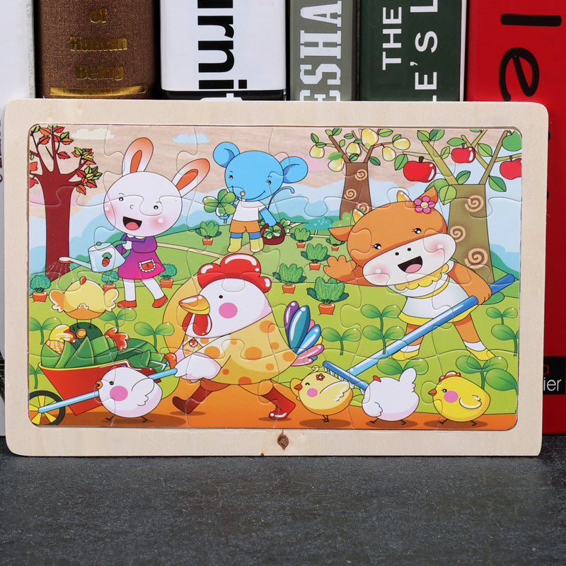 Children's Wooden Jigsaw Puzzle 21 Designs Ages 3+ - JParker Collections