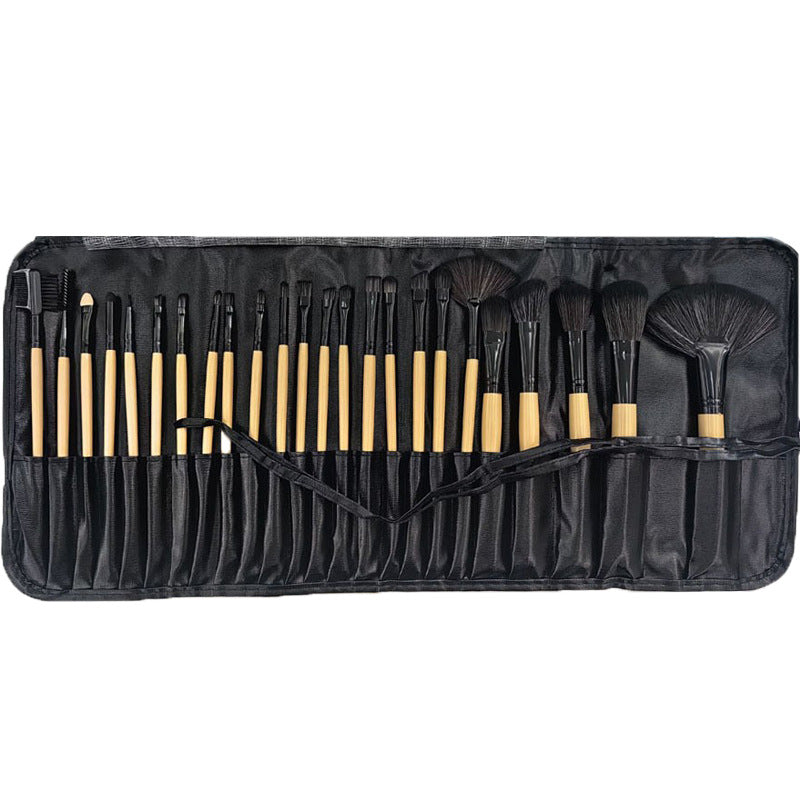 24-Piece Makeup Brush Set with PU Leather Carry Bag