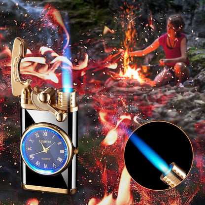 2-in-1 Watch Lighter with Butane Torch Flame
