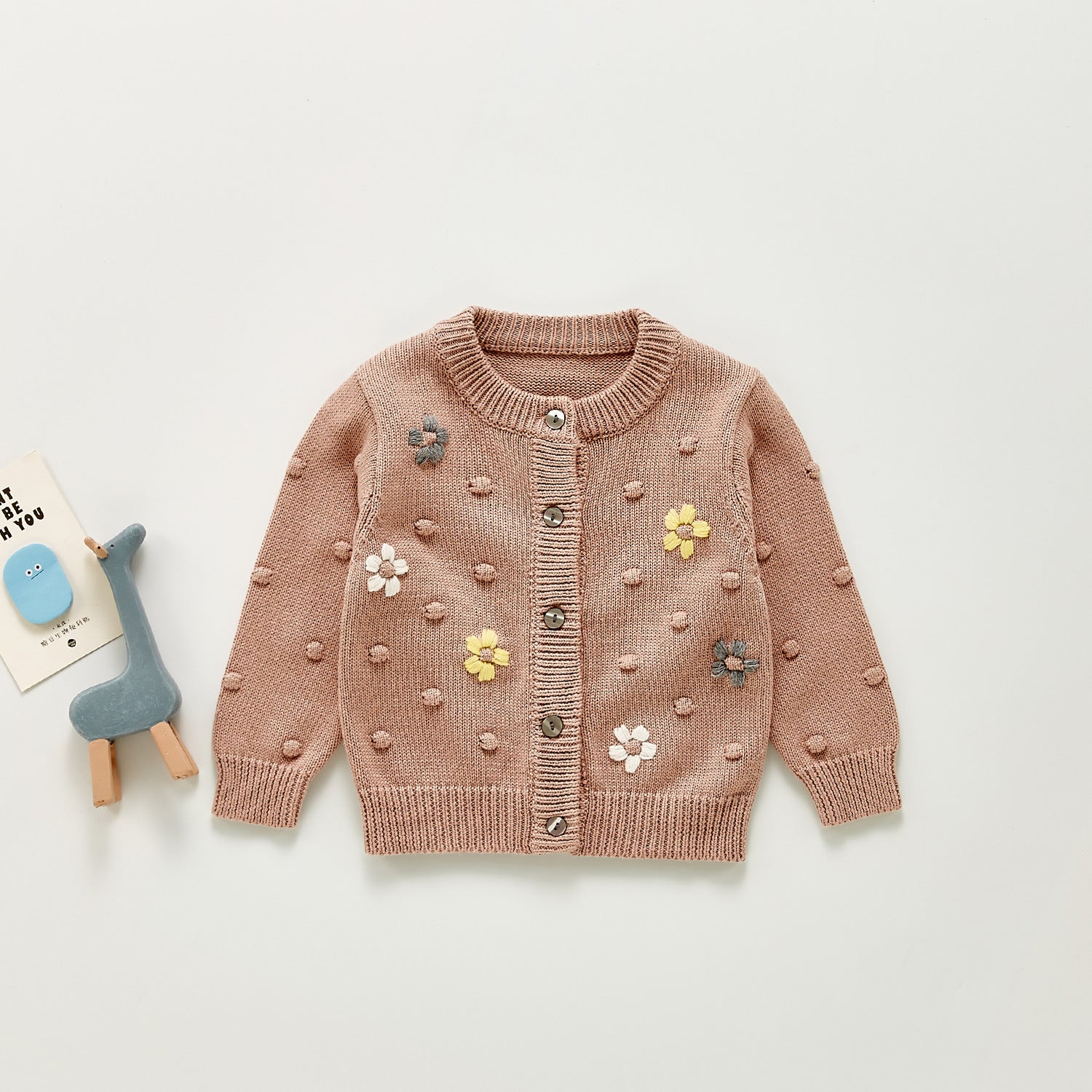 Baby Girls Knitted Cotton Cardigan – Infant & Toddler Jacket