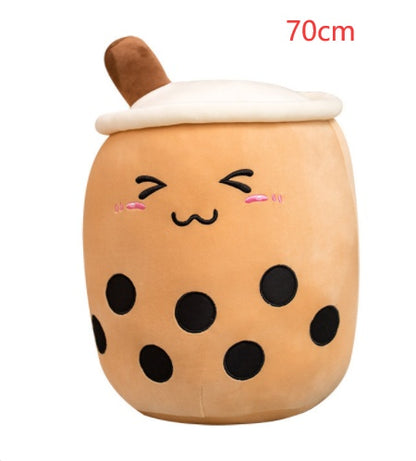 Boba Tea Plush Pillow Cushion - Soft Bubble Tea Stuffed Toy