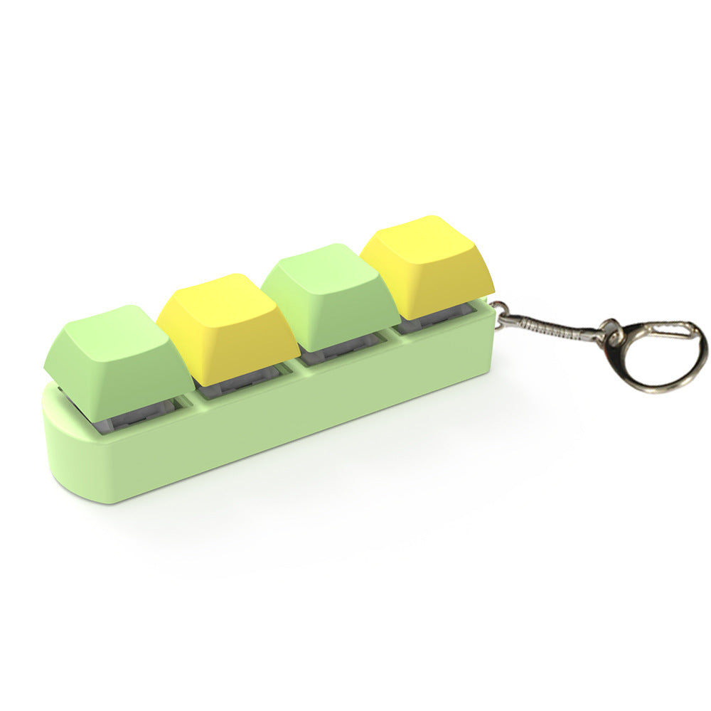 4-Key Mechanical Keyboard Switch Tester | Transparent Fidget Toy