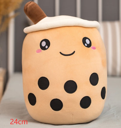 Boba Tea Plush Pillow Cushion - Soft Bubble Tea Stuffed Toy