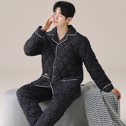 Men's Quilted Loungewear Set | Extra Thick Winter Homewear