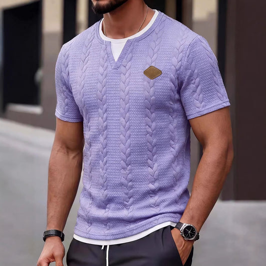 Men's Mock Two-Piece Short Sleeve T-Shirt | Slim Fit