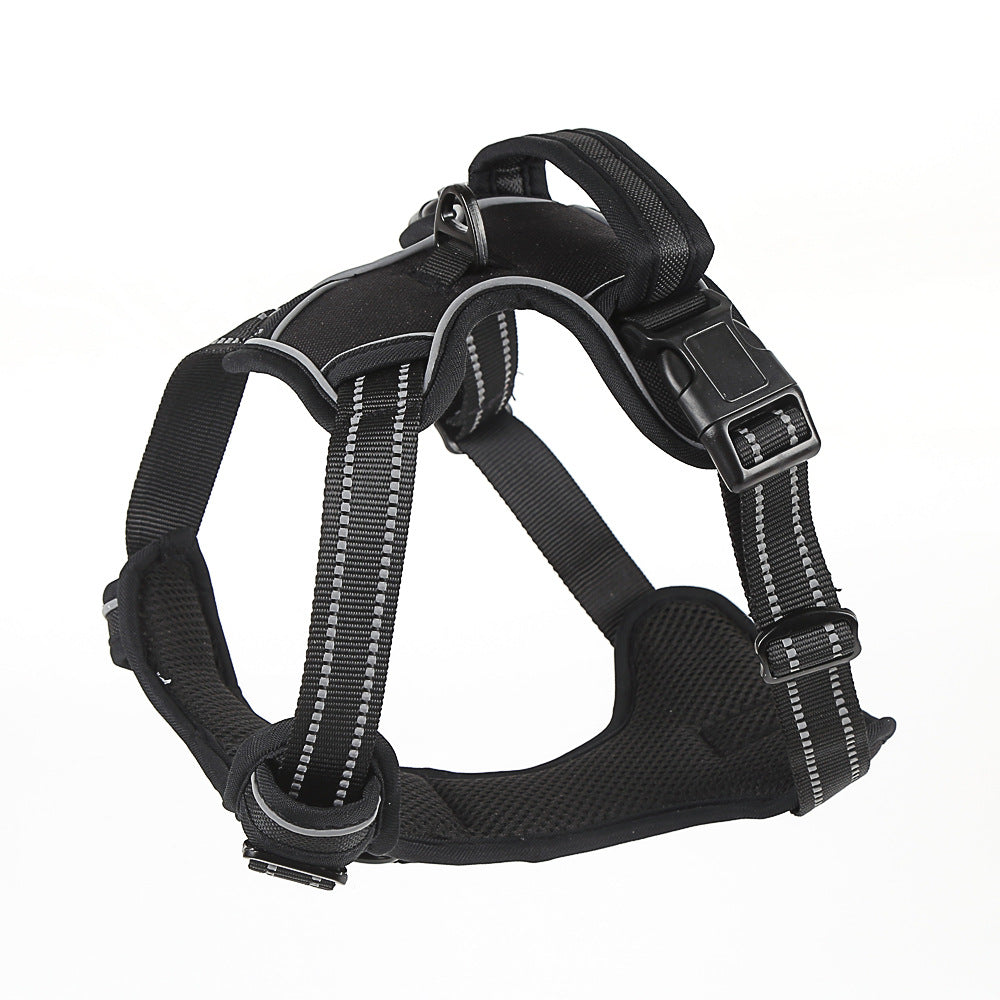 No-Pull Dog Harness – Breathable Reflective Vest | Sizes S–XL | Black, Orange & Red