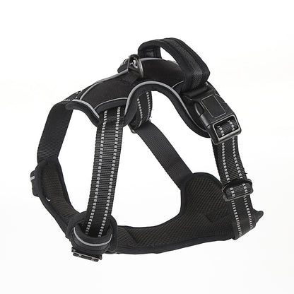 No-Pull Dog Harness – Breathable Reflective Vest | Sizes S–XL | Black, Orange & Red
