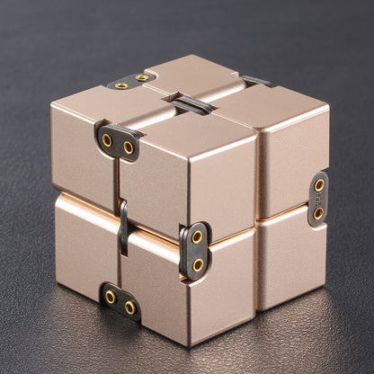 Premium Aluminium Alloy Infinite Cube Fidget Toy | Metal Desk Toy