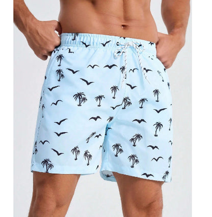 Men's Printed Beach Shorts | Hawaiian Casual Mesh Polyester S-5XL