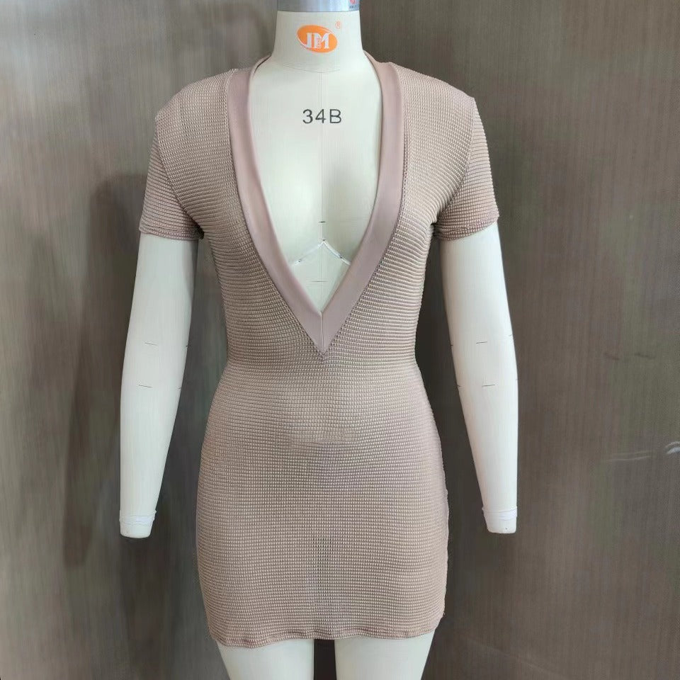 Women's Deep V-Neck Stretch Sheath Dress | 5 Colours