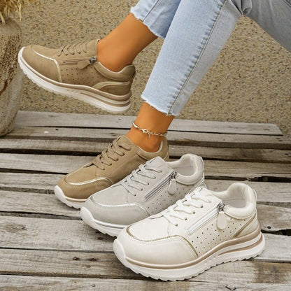 Women's Chunky-Heel Side-Zip Sneakers | EU 36-43
