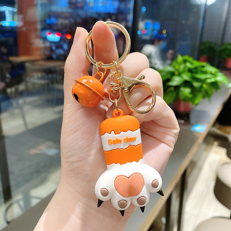3D Cat Claw Pendant Keychain | Cute PVC Charm | 4 Colours