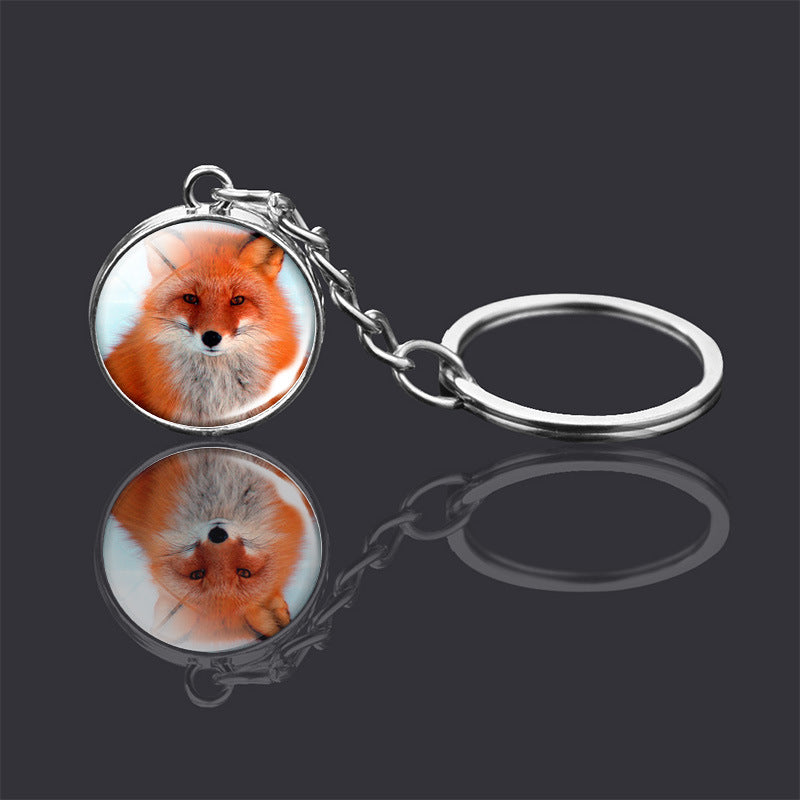 Animal Glass Ball Keychain | Double-Sided Design | 23 Animals