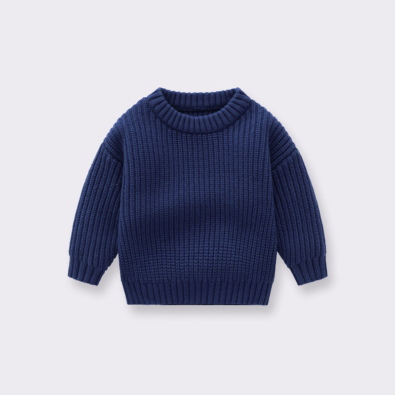 Kids Loose Knit Pullover Sweater – Soft Long Sleeve Top