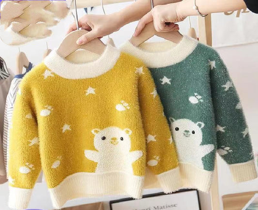 Boys Thick Knit Round Neck Sweater – Soft Kids Pullover