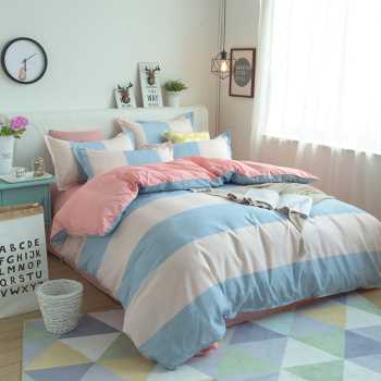Cartoon Print Twill Polyester Bedding Set – 4-Piece, 17 Colours