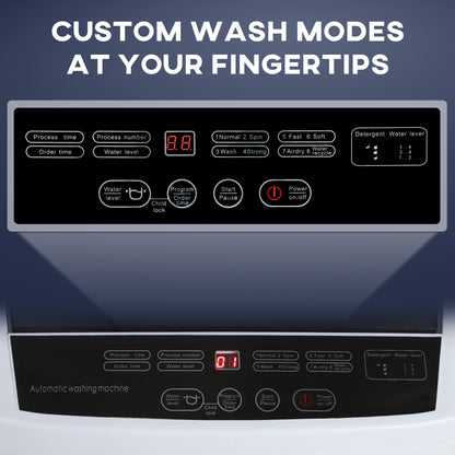 Compact Portable Washing Machine – Fully Automatic, 8 Programs, 4.5kg