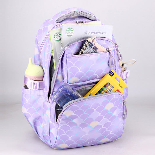 Girls' Mermaid Princess 3-Piece School Set – Backpack, Pencil Case & Handbag