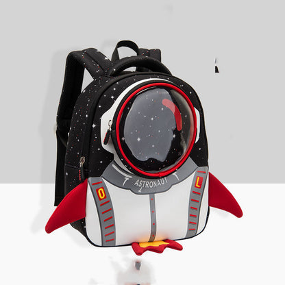 Toddler Astronaut Backpack – Cartoon Canvas Anti-Lost Bag, Ages 1–6
