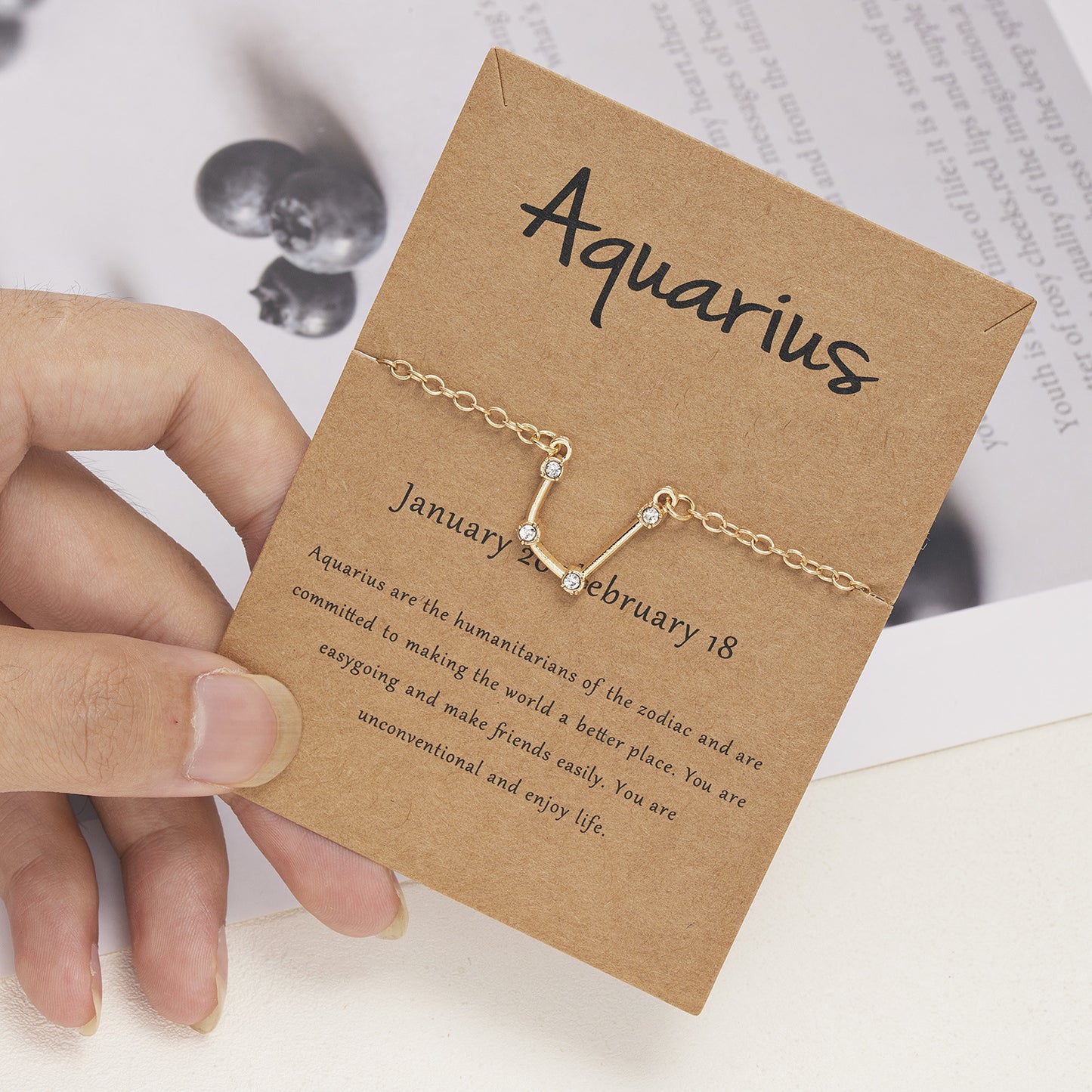 Zodiac Star Sign Gold-Plated Chain Bracelet | All 12 Signs