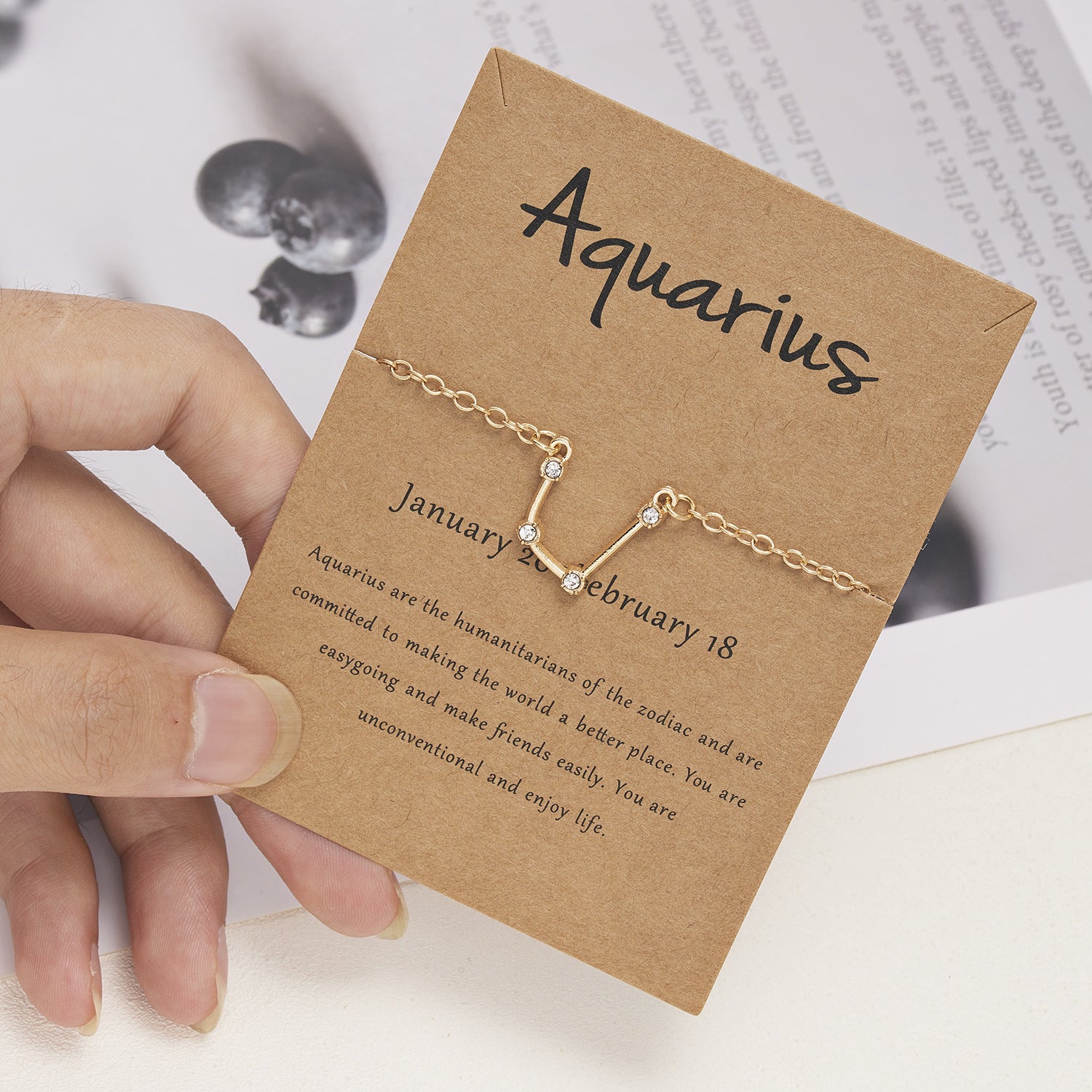 Zodiac Star Sign Gold-Plated Chain Bracelet | All 12 Signs
