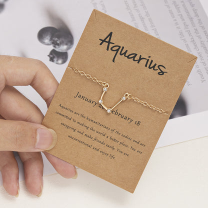Zodiac Star Sign Gold-Plated Chain Bracelet | All 12 Signs