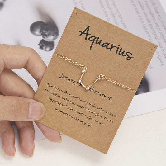Zodiac Star Sign Gold-Plated Chain Bracelet | All 12 Signs