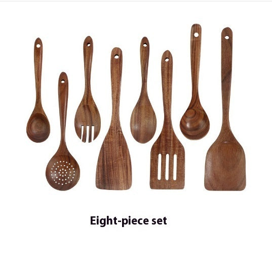 Natural Wood Kitchen Utensil Set