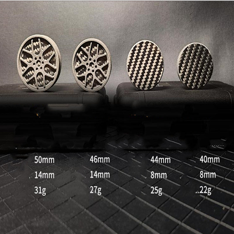 Carbon Fibre Magnetic Push Card Spinning Top Fidget Toy | EDC