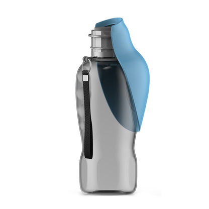Portable Dog Water Bottle — 800ml Leak-Proof Travel Drinking Bottle with Fold-Out Trough