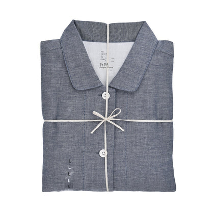 Double-Layer Cotton Pyjama Set | Plaid Loungewear for Men & Women