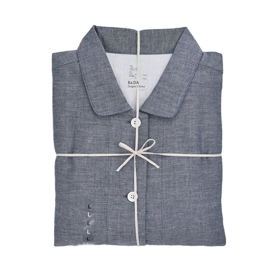 Double-Layer Cotton Pyjama Set | Plaid Loungewear for Men & Women