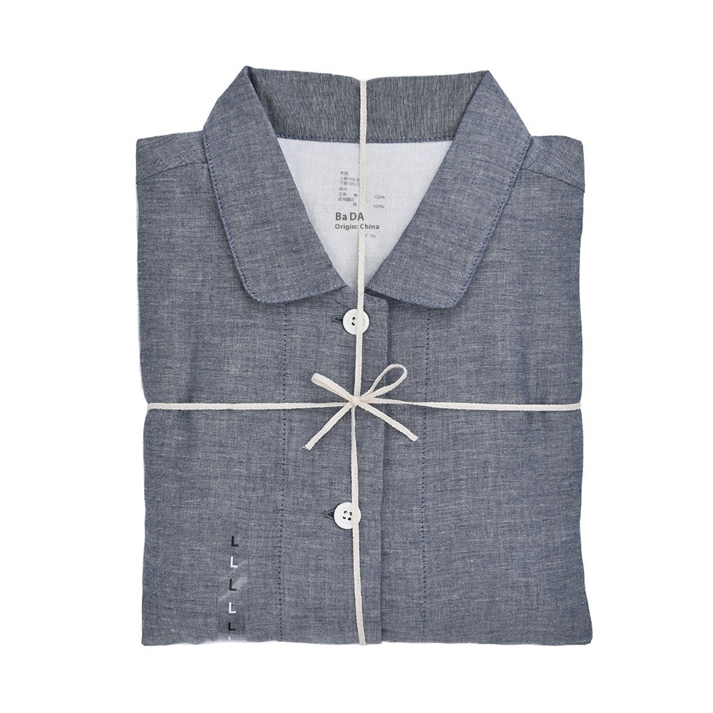 Double-Layer Cotton Pyjama Set | Plaid Loungewear for Men & Women