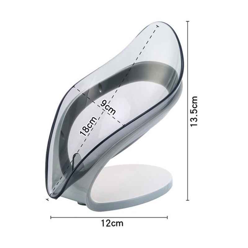 Self-Draining Soap Dish Holder – Non-Slip Leaf Design Bathroom Soap Tray