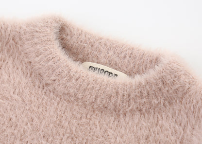 Girls Fluffy Pullover Sweatshirt – Soft Plush Top