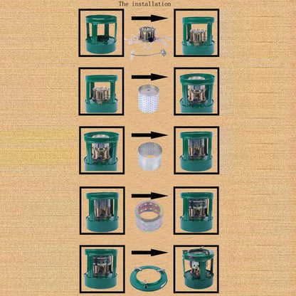 8-Wick Kerosene Camping Stove – 6-7 Hour Burn Portable Liquid Fuel Stove 5-8 People