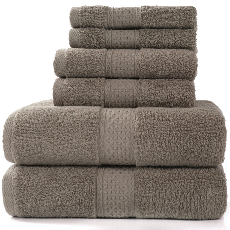 Pure Cotton 6-Piece Towel Set | Bath, Hand & Face Cloths