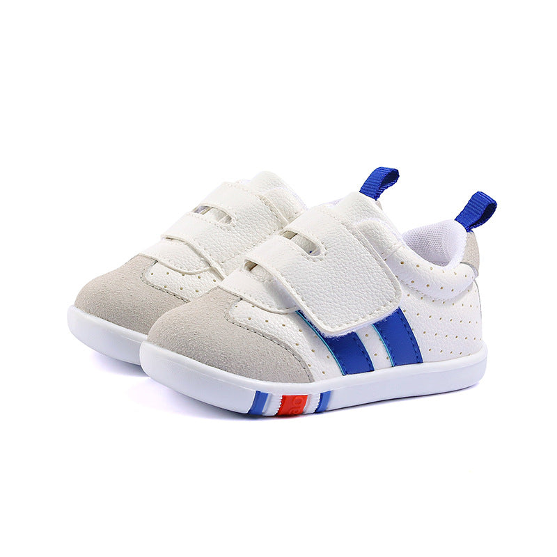 Kids PU Leather Velcro Low-Top Shoes | Sizes 14-20