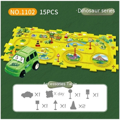 DIY Electric Puzzle Rail Car Track Set — Educational Toy for Kids