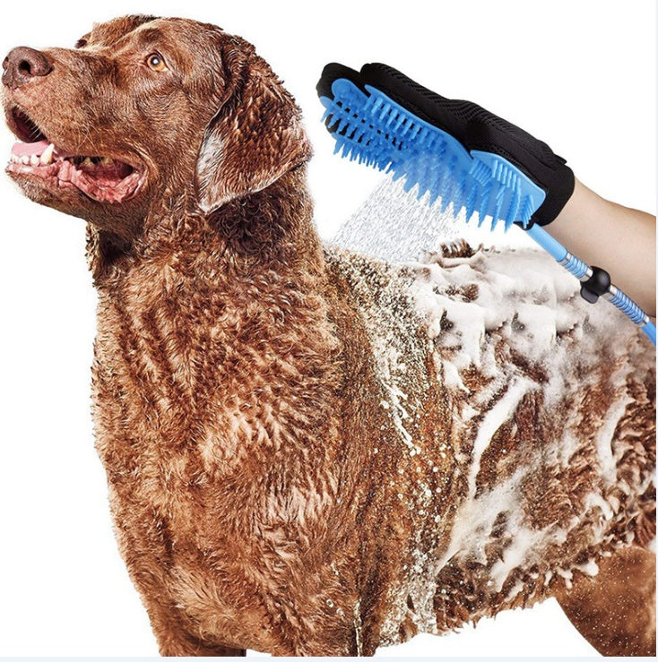 2-in-1 Pet Shower Sprayer & Massage Glove | Handheld Dog Bath Tool