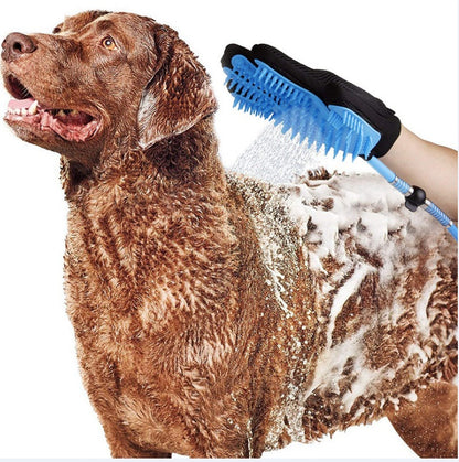2-in-1 Pet Shower Sprayer & Massage Glove | Handheld Dog Bath Tool
